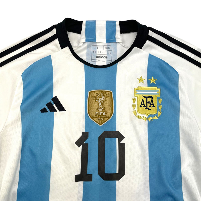 2022/23 Argentina Home Football Shirt (S) Adidas 10 Messi - Football Finery - FF300960