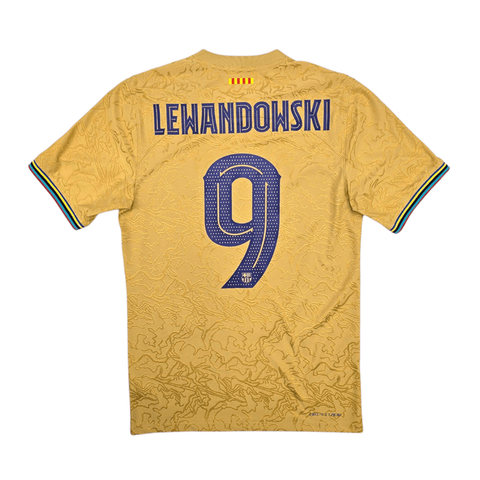 2022/23 Barcelona Away Football Shirt (S) Nike #9 Lewandowski (Player Version) - Football Finery - FF300767
