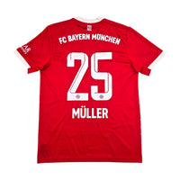2022/23 Bayern Munich Home Football Shirt (M) Adidas 25 Muller - Football Finery - FF303849