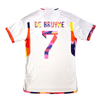 2022/23 Belgium Away Football Shirt (S) Adidas #7 De Bruyne (Player Version) - Football Finery - FF306740