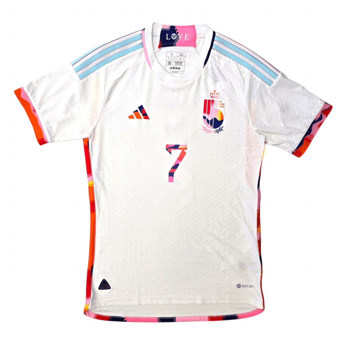2022/23 Belgium Away Football Shirt (S) Adidas #7 De Bruyne (Player Version) - Football Finery - FF306740