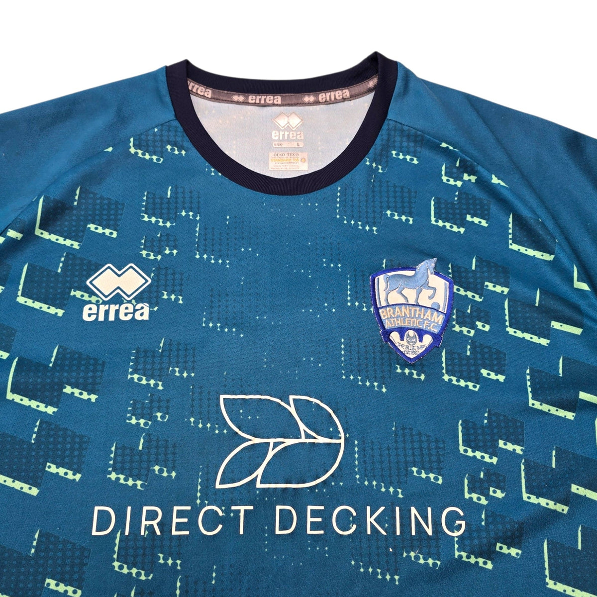 2022/23 Brantham Athletic Goal Keeper Football Shirt (L) Errea 1 (Matchworn) - Football Finery - FF304641