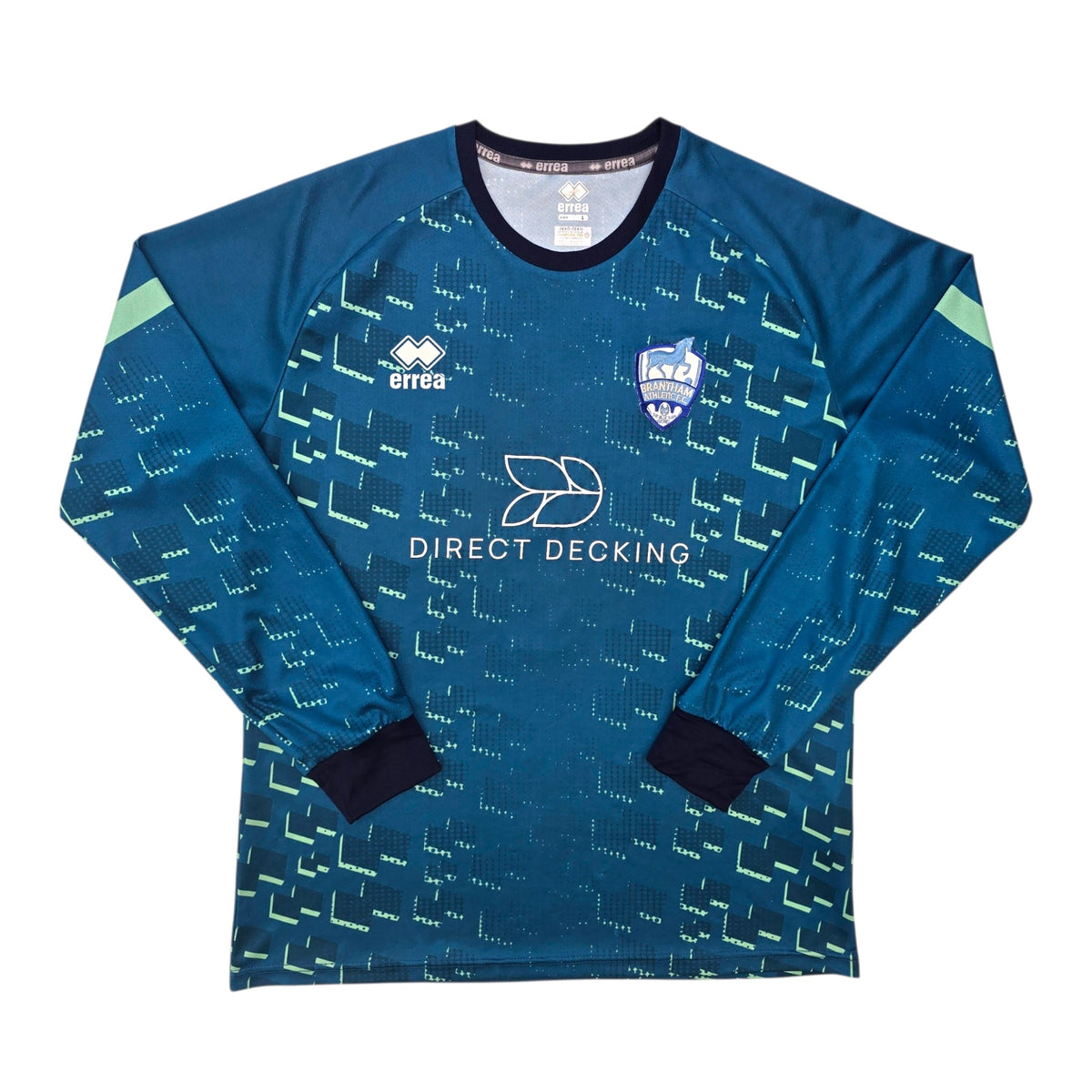 2022/23 Brantham Athletic Goal Keeper Football Shirt (L) Errea 1 (Matchworn) - Football Finery - FF304641