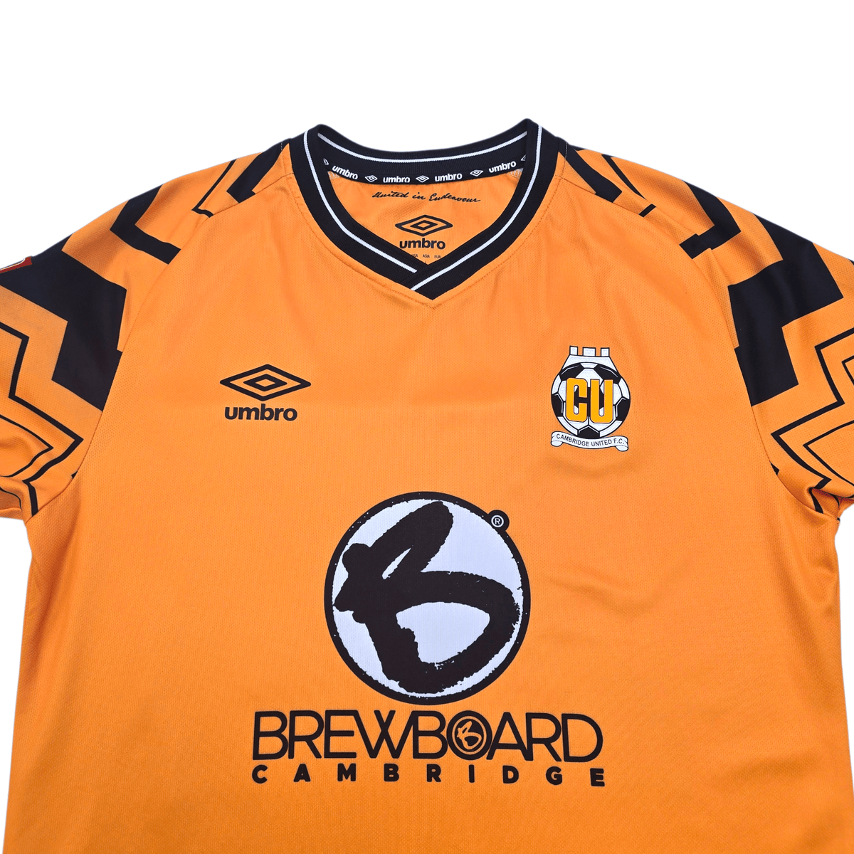 2022/23 Cambridge United Home Football Shirt (M) Umbro 24 Cousins (Matchworn / FA Cup) - Football Finery - FF303754