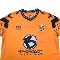 2022/23 Cambridge United Home Football Shirt (M) Umbro 24 Cousins (Matchworn / FA Cup) - Football Finery - FF303754