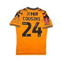 2022/23 Cambridge United Home Football Shirt (M) Umbro 24 Cousins (Matchworn / FA Cup) - Football Finery - FF303754