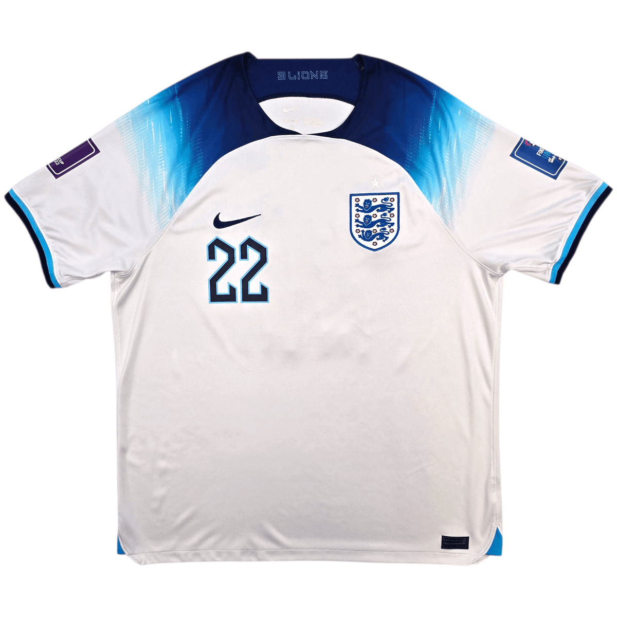 2022/23 England Home Football Shirt (XL) Nike 22 Bellingham - Football Finery - FF303926