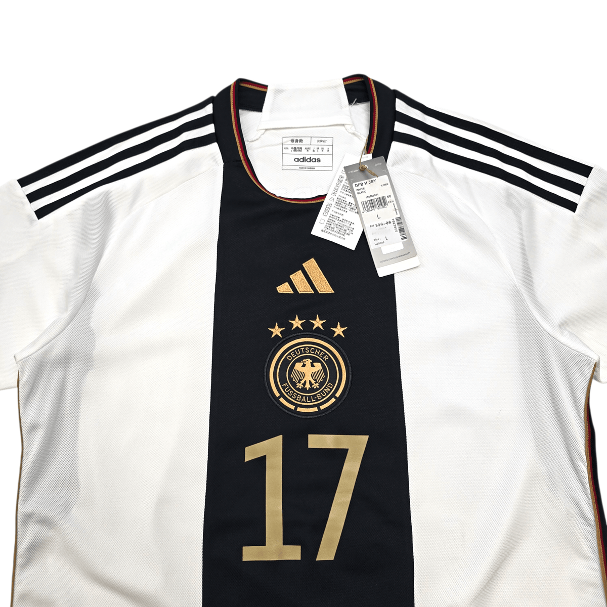 2022/23 Germany Home Football Shirt (L) Adidas 17 Wirtz (BNWTs) - Football Finery - FF303267
