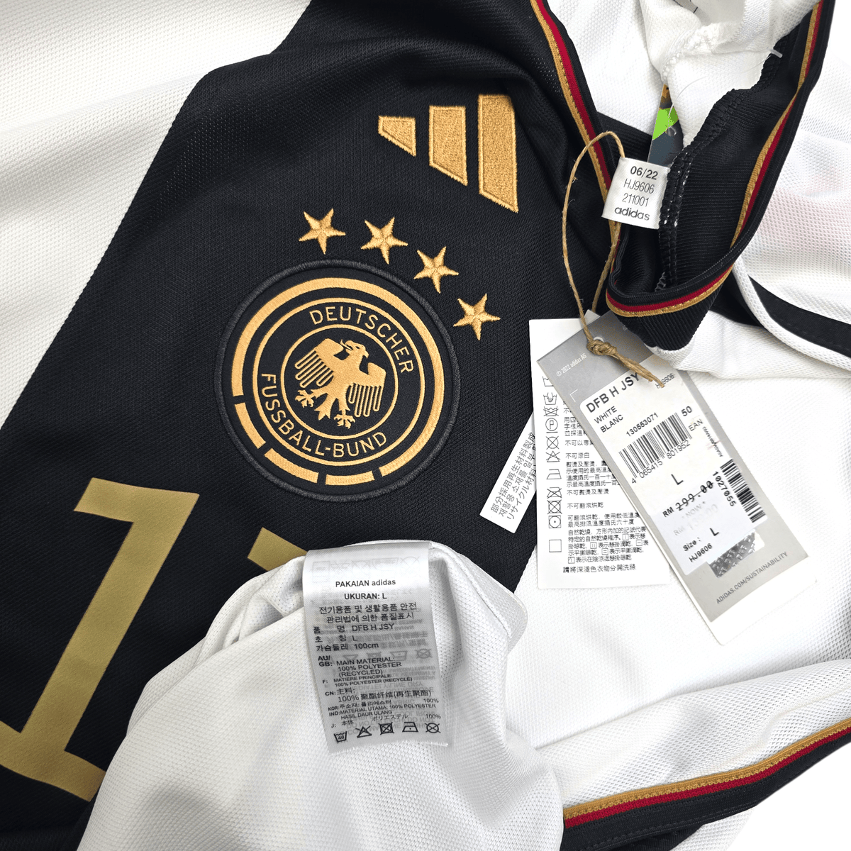 2022/23 Germany Home Football Shirt (L) Adidas 17 Wirtz (BNWTs) - Football Finery - FF303267