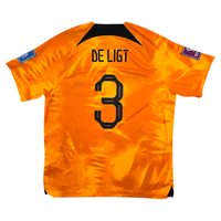 2022/23 Holland Home Football Shirt (XL) Nike 3 De Ligt - Football Finery - FF304003
