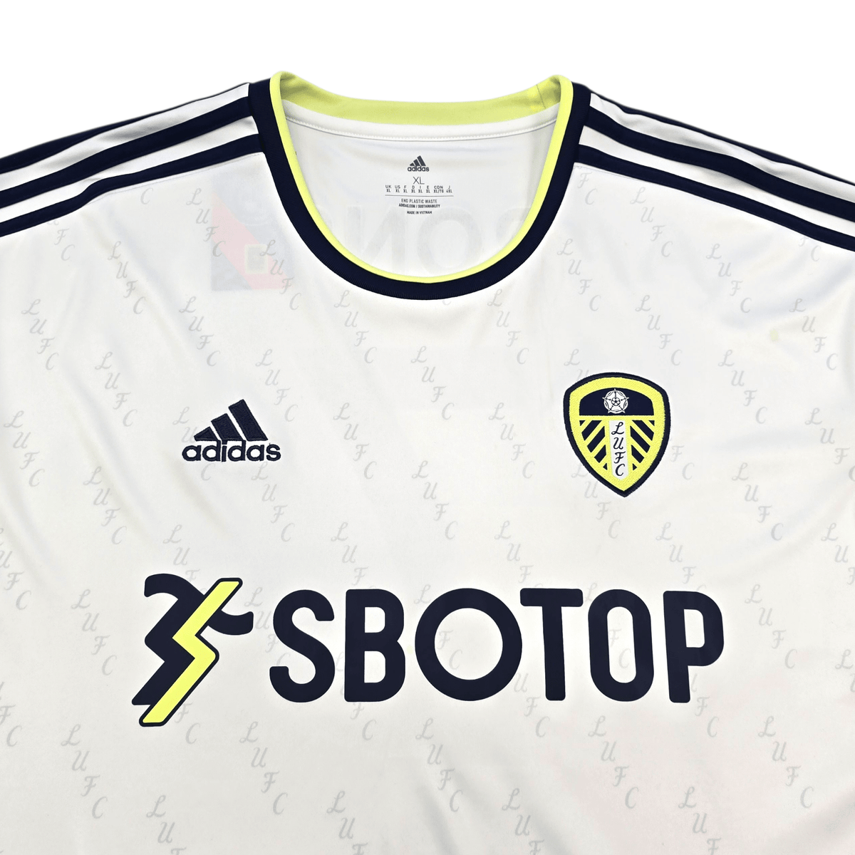 2022/23 Leeds United Home Football Shirt (XL) Adidas 7 Aaronson - Football Finery - FF303355