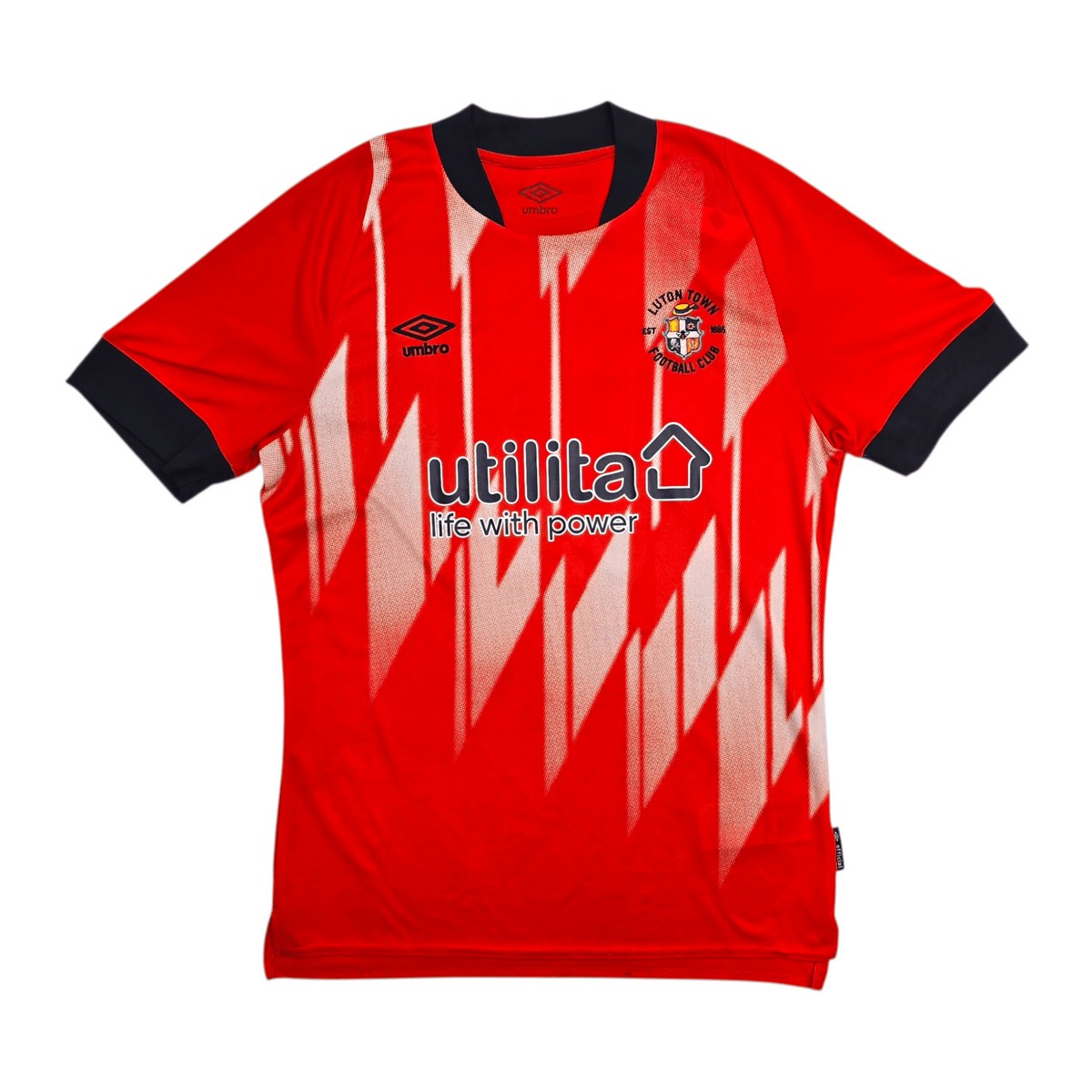 2022/23 Luton Town Home Football Shirt (M) Umbro 4 Lockyer - Football Finery - FF303241
