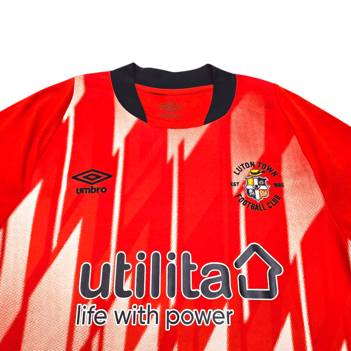 2022/23 Luton Town Home Football Shirt (M) Umbro 4 Lockyer - Football Finery - FF303241