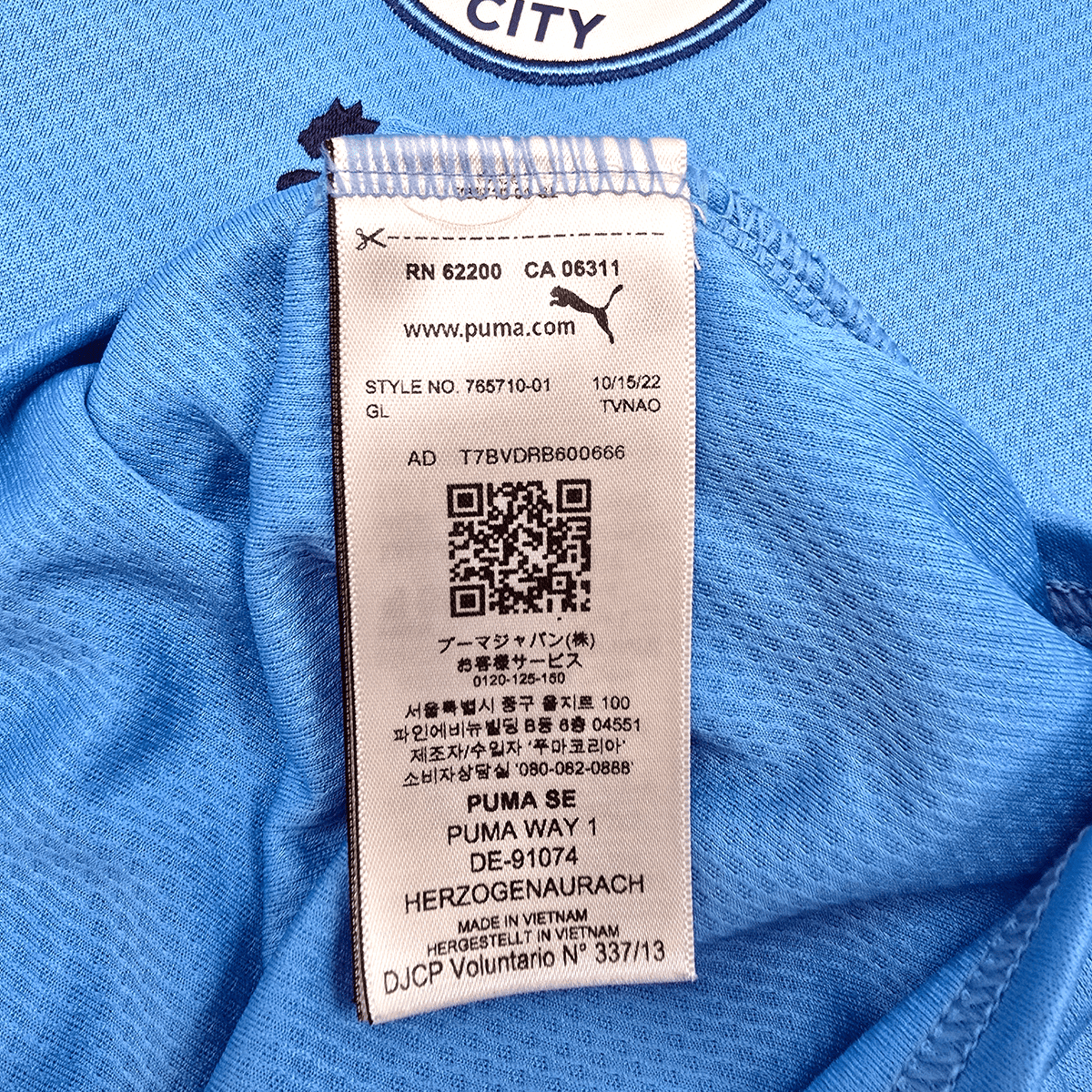 2022/23 Manchester City Home Football Shirt (M) Puma 16 Rodri - Football Finery - FF303866