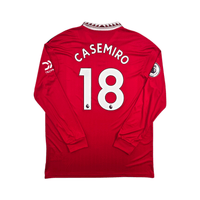 2022/23 Manchester United Home Football Shirt (XL) Adidas 18 Casemiro - Football Finery - FF303975