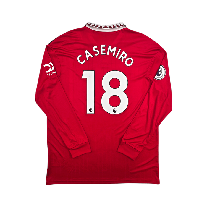 2022/23 Manchester United Home Football Shirt (XL) Adidas 18 Casemiro - Football Finery - FF303975