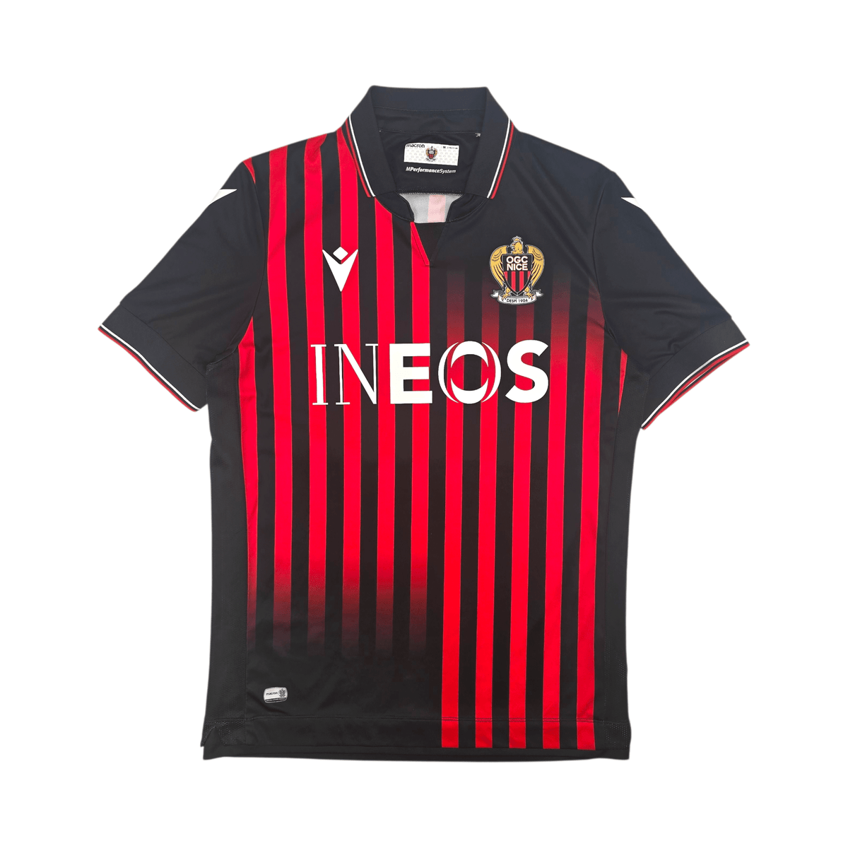 2022/23 Nice Home Football Shirt (M) Macron - Football Finery - FF303247