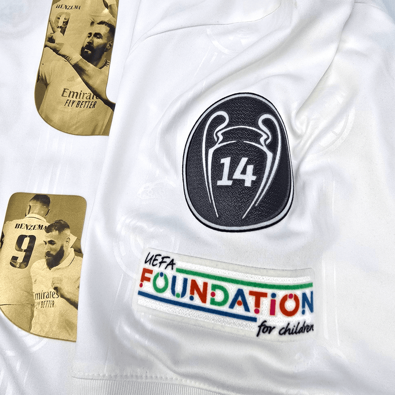 2022/23 Real Madrid Home Football Shirt (L) Adidas #9 Benzema (BNWTs) - Football Finery - FF300841