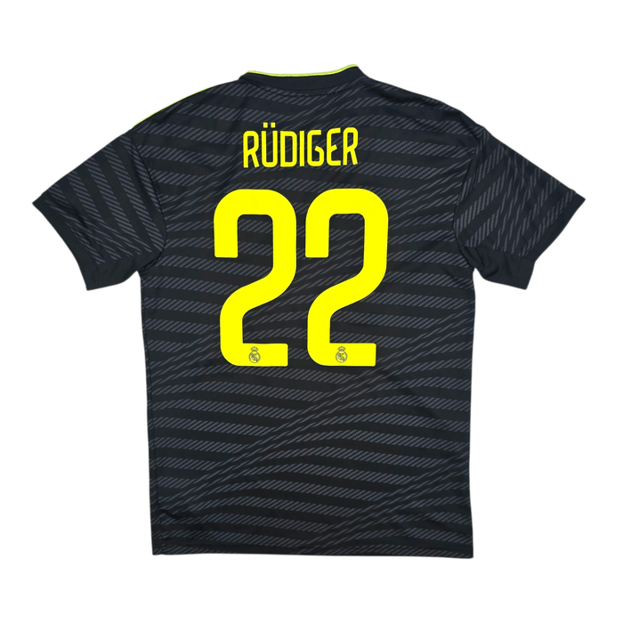 2022/23 Real Madrid Third Football Shirt (M) Adidas 22 Rüdiger - Football Finery - FF301333