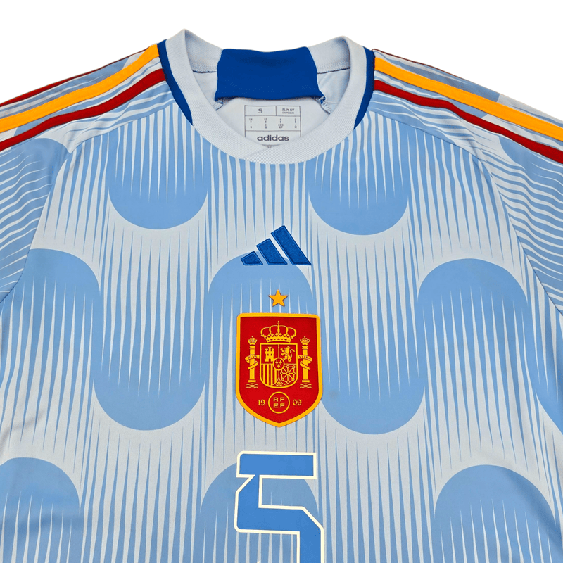 2022/23 Spain Away Football Shirt (S) Adidas 5 Sergio (Busquets) - Football Finery - FF300942