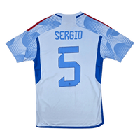 2022/23 Spain Away Football Shirt (S) Adidas 5 Sergio (Busquets) - Football Finery - FF300942