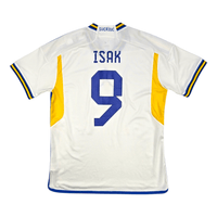2022/23 Sweden Away Football Shirt (L) Adidas 9 Isak - Football Finery - FF302505