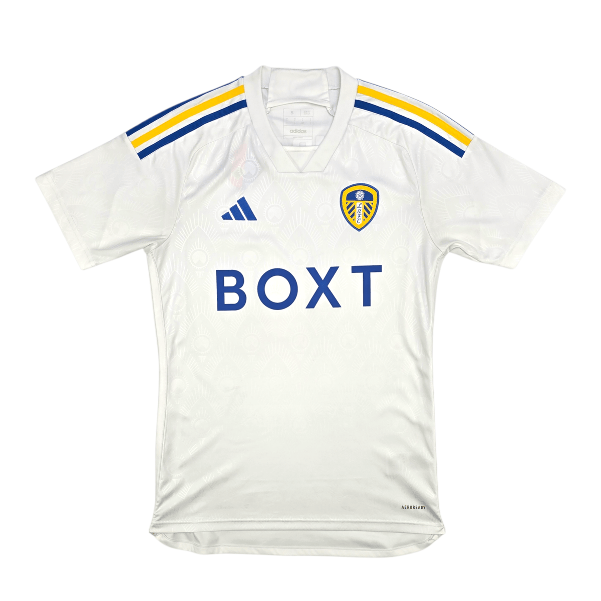 2023/24 Leeds United Home Football Shirt (S) Adidas 4 Ampadu - Football Finery - FF301736