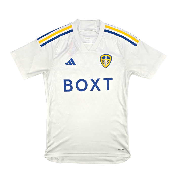 2023/24 Leeds United Home Football Shirt (S) Adidas 4 Ampadu - Football Finery - FF301736