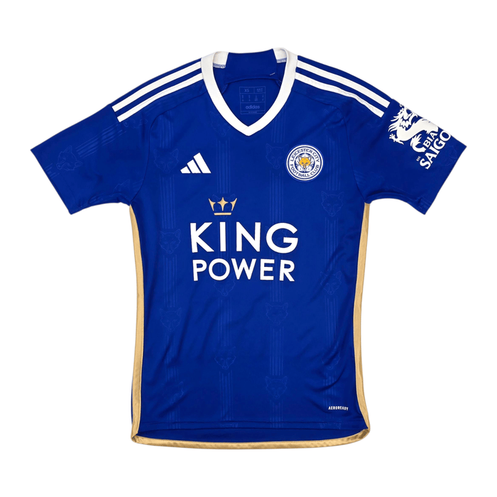 2023/24 Leicester City Home Football Shirt (XS) Adidas 9 Vardy - Football Finery - FF301815