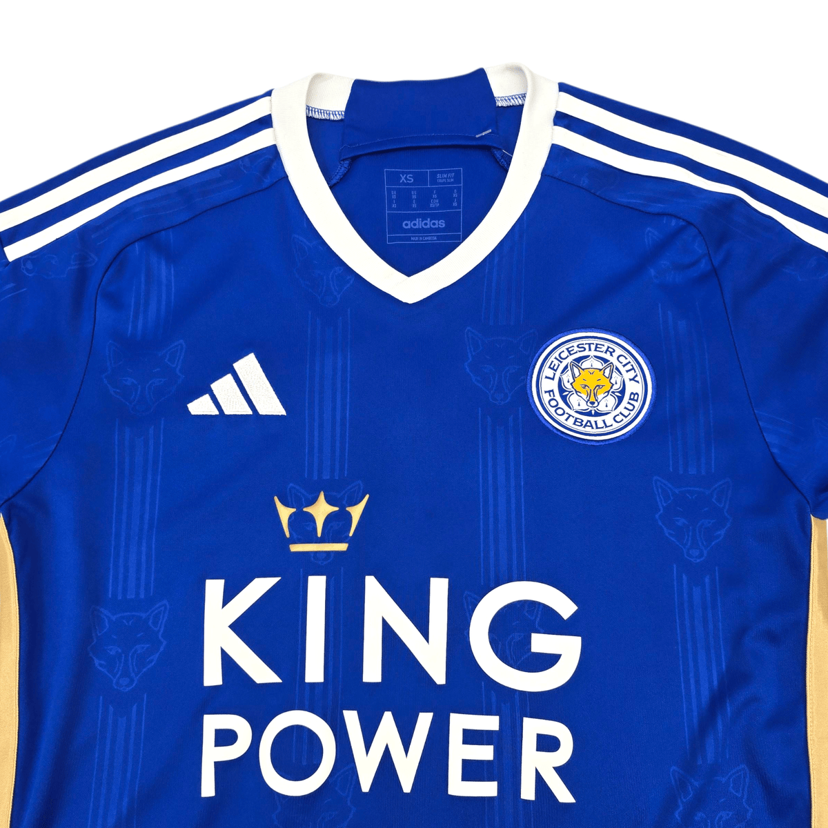 2023/24 Leicester City Home Football Shirt (XS) Adidas 9 Vardy - Football Finery - FF301815