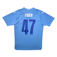 2023/24 Manchester City Home Football Shirt (S) Puma 47 Foden - Football Finery - FF303452