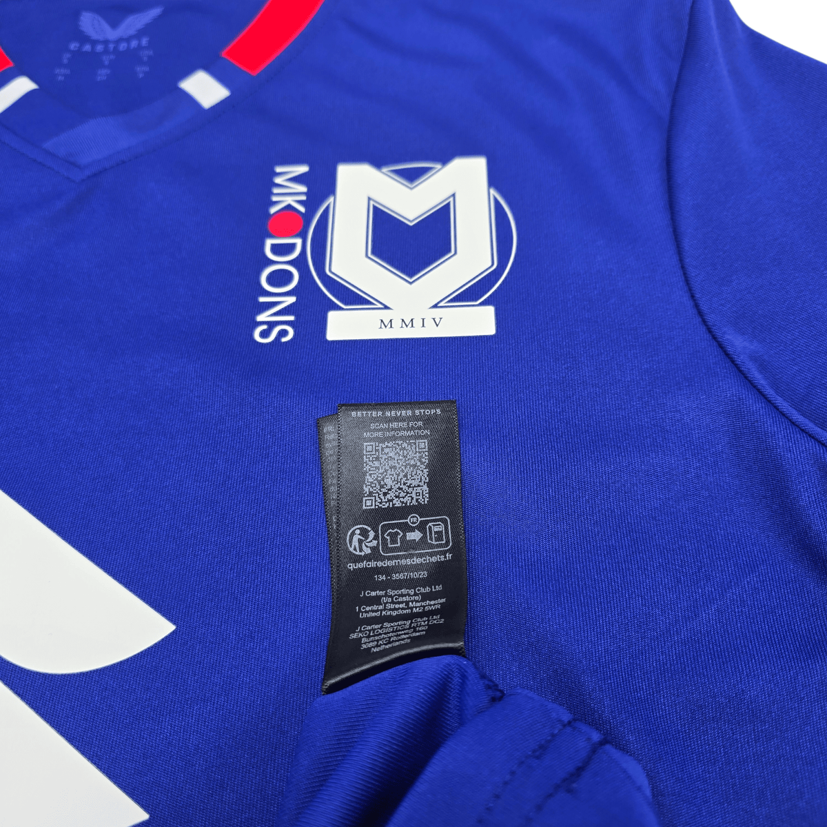 2023/24 MK Dons Third Football Shirt (S) Castore - Football Finery - FF302630