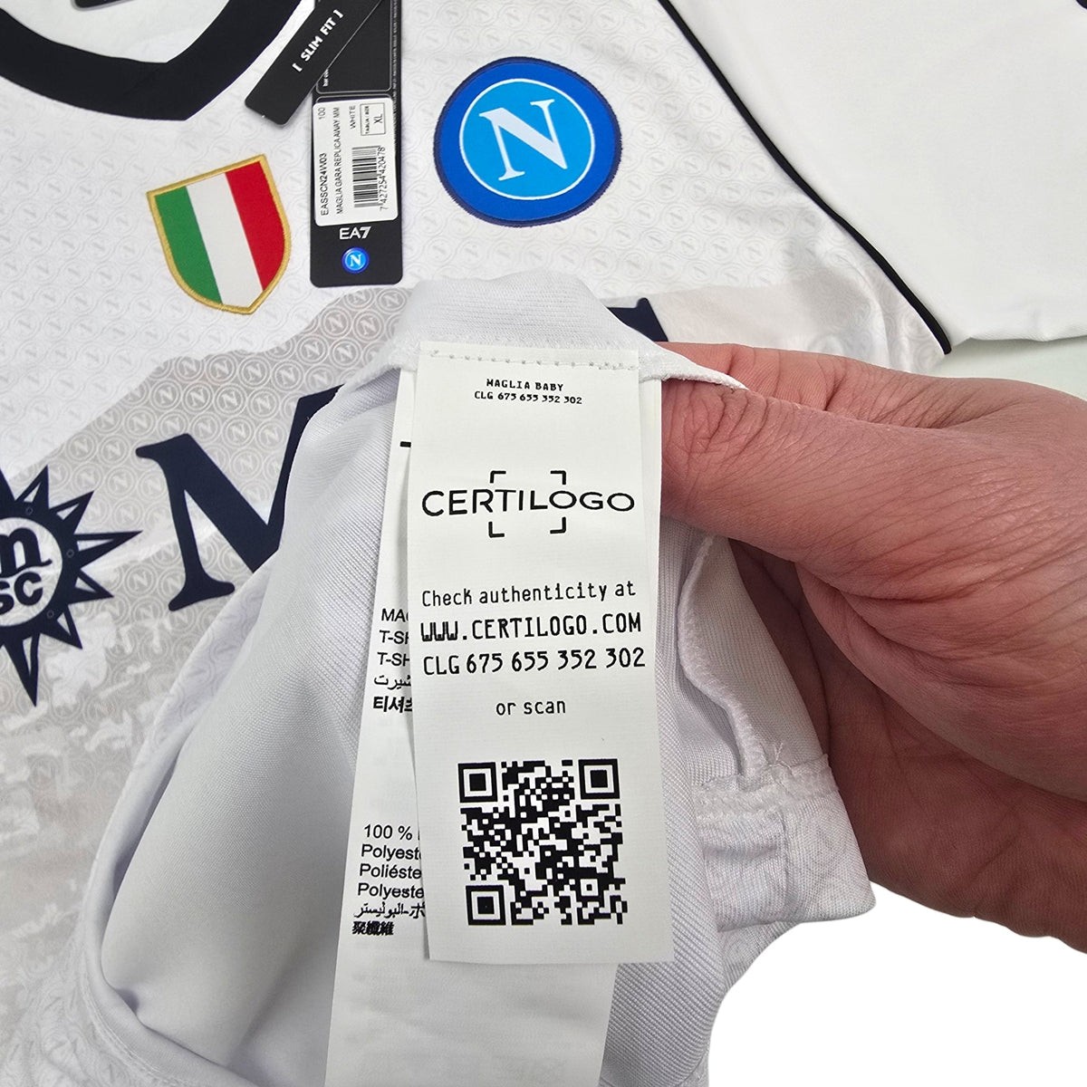 2023/24 Napoli Away Football Shirt (XL) EA7 9 Osimhen (BNWTs) - Football Finery - FF304014