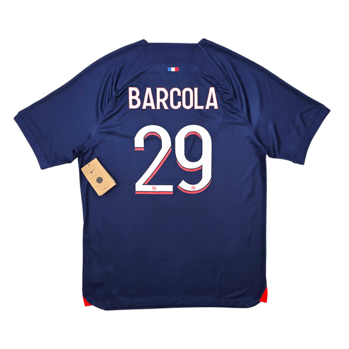 2023/24 PSG Home Football Shirt (L) Nike 29 Barcola (BNWTs) - Football Finery - FF302686