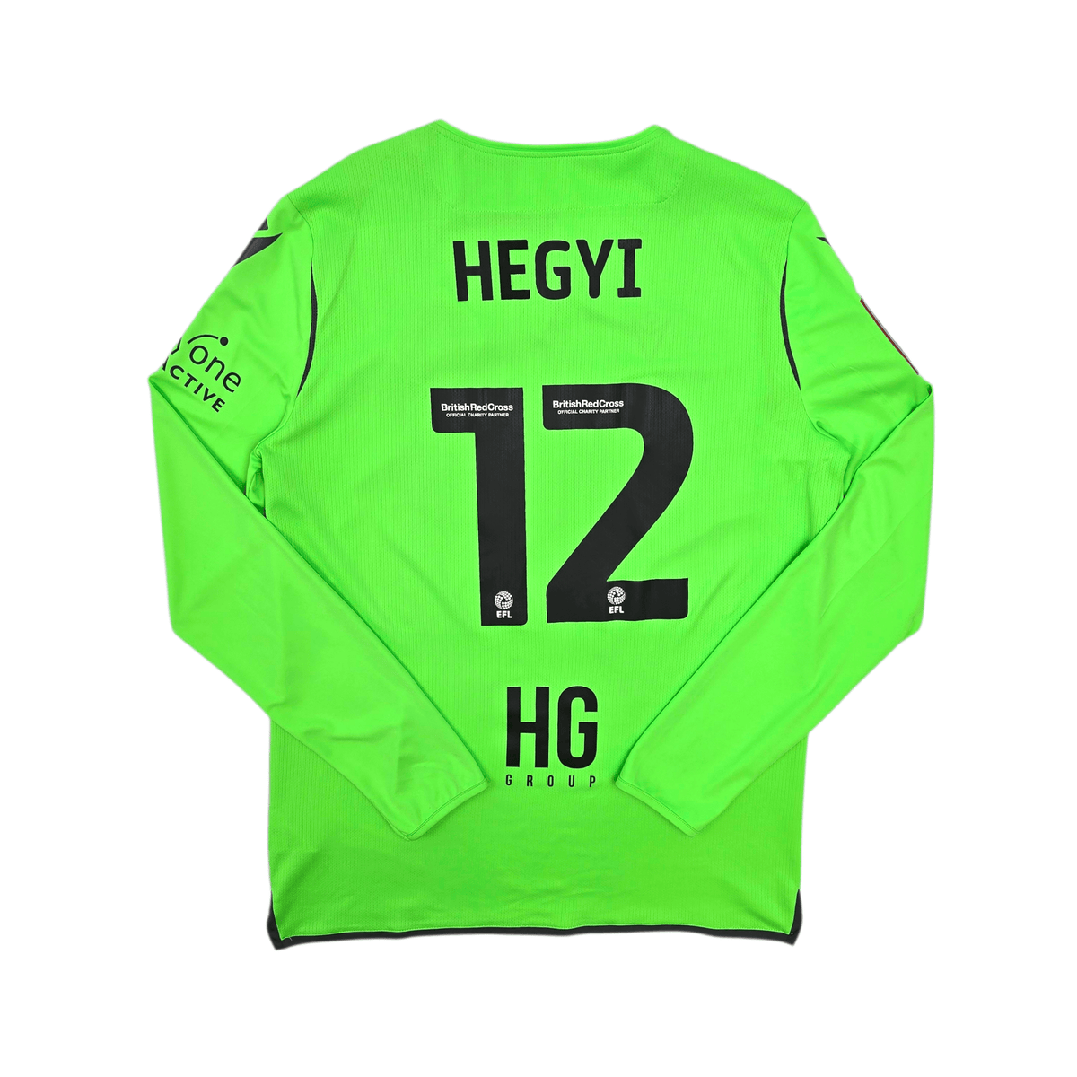 2023/24 Stevenage Goal Keeper Football Shirt (XL) Macron 12 Hegyi (Matchworn - FA Cup) - Football Finery - FF300800