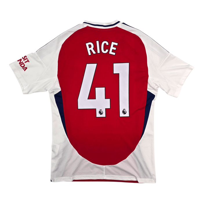 2024/25 Arsenal Home Football Shirt (M) Adidas 41 Rice - Football Finery - FF303767