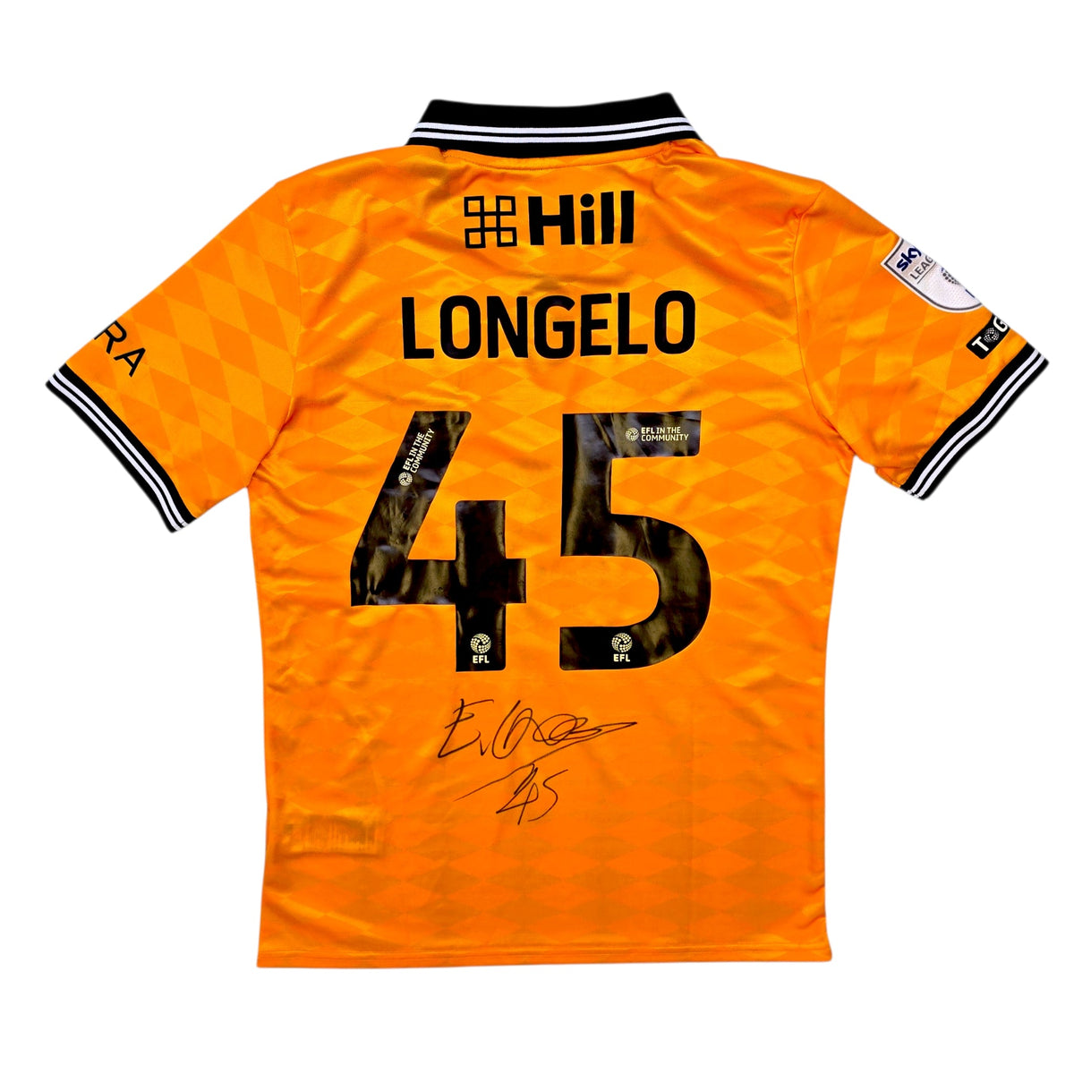 2024/25 Cambridge United Home Football Shirt (M) Umbro 45 Longelo (Signed | Match Issue) - Football Finery - FF306272