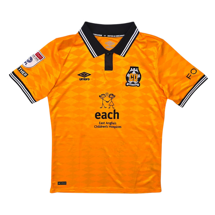 2024/25 Cambridge United Home Football Shirt (M) Umbro 45 Longelo (Signed | Match Issue) - Football Finery - FF306272