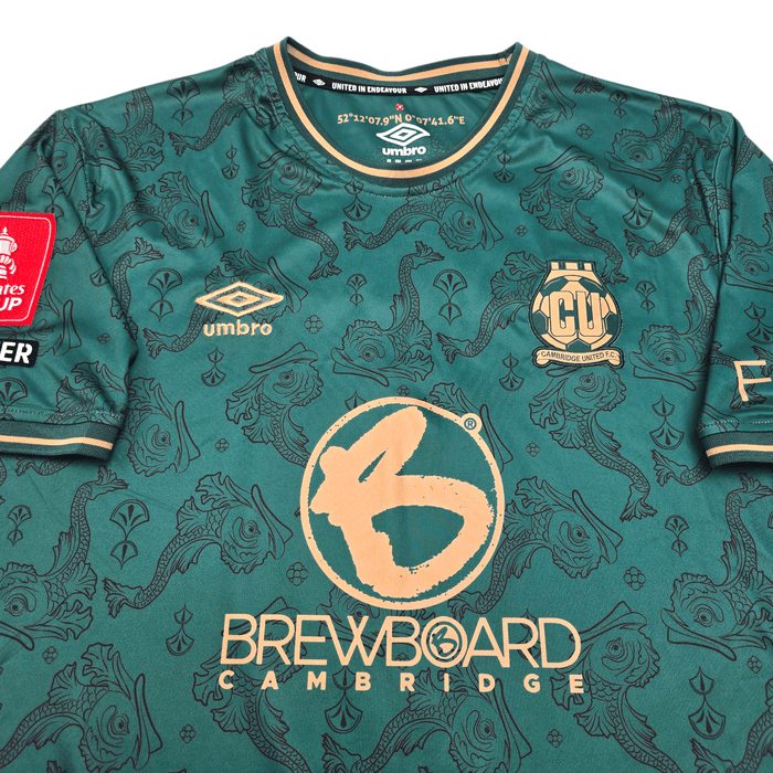 2024/25 Cambridge United Third Football Shirt (XL) Umbro 9 Nlundulu (Matchworn FA Cup) - Football Finery - FF303955