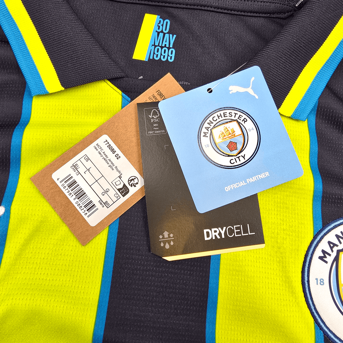 2024/25 Manchester City Away Football Shirt (L) Puma 11 Doku (BNWTs) - Football Finery - FF303620