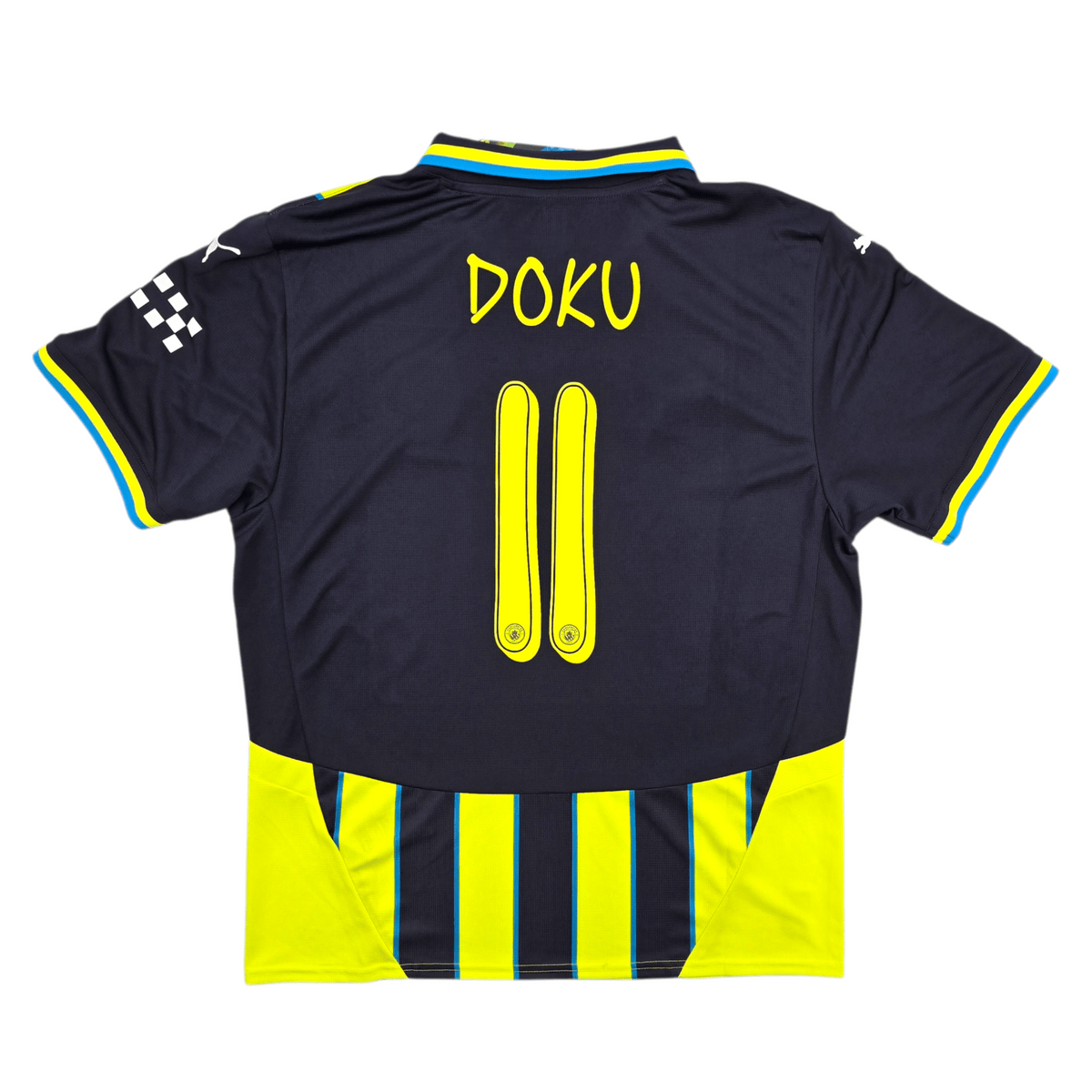 2024/25 Manchester City Away Football Shirt (L) Puma 11 Doku (BNWTs) - Football Finery - FF303620