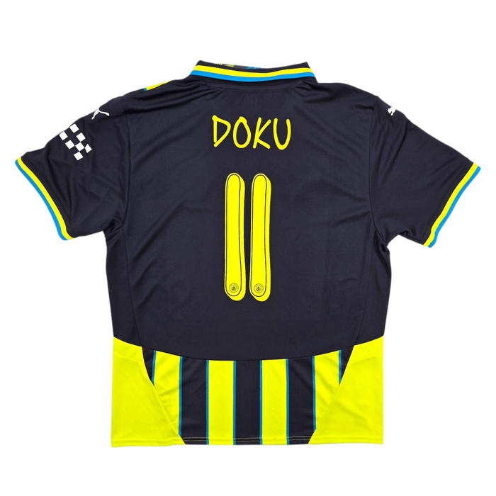 2024/25 Manchester City Away Football Shirt (L) Puma 11 Doku (BNWTs) - Football Finery - FF303620