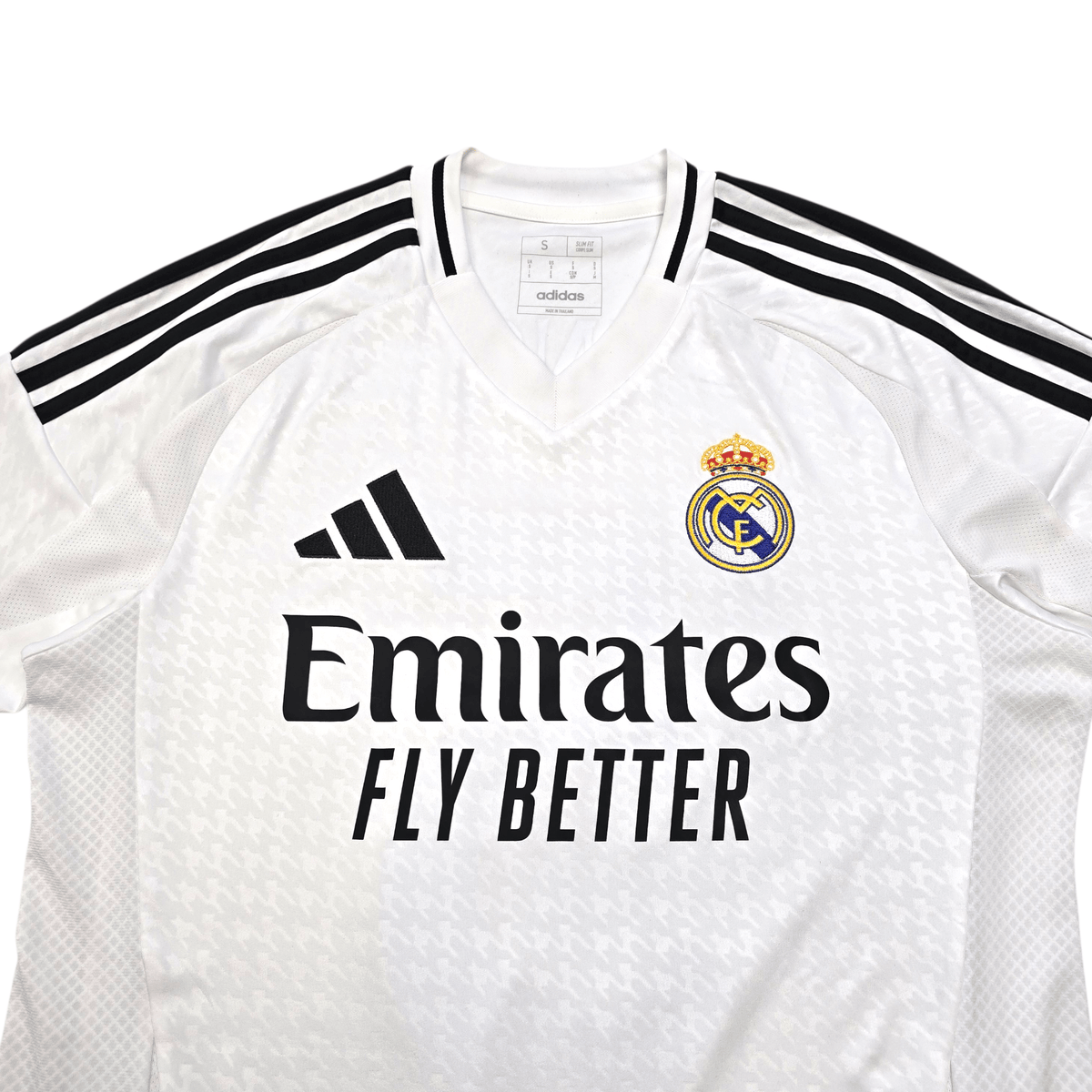 2024/25 Real Madrid Home Football Shirt (S) Adidas 5 Bellingham - Football Finery - FF303703