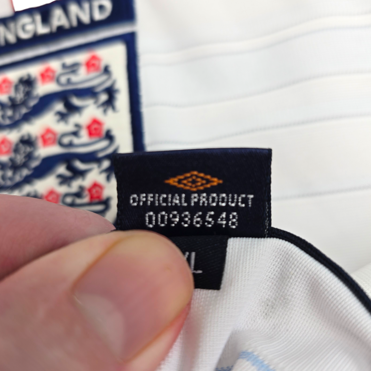 2003/05 England Home Football Shirt (XL) Umbro #7 Beckham