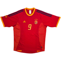 2002/04 Spain Home Football Shirt (L) Adidas #9 Moreintes