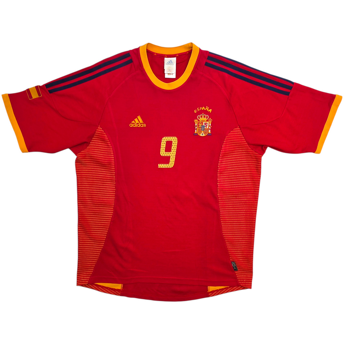 2002/04 Spain Home Football Shirt (L) Adidas #9 Moreintes