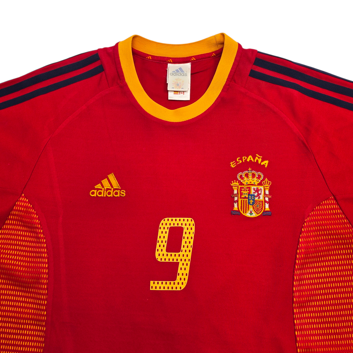 2002/04 Spain Home Football Shirt (L) Adidas #9 Moreintes