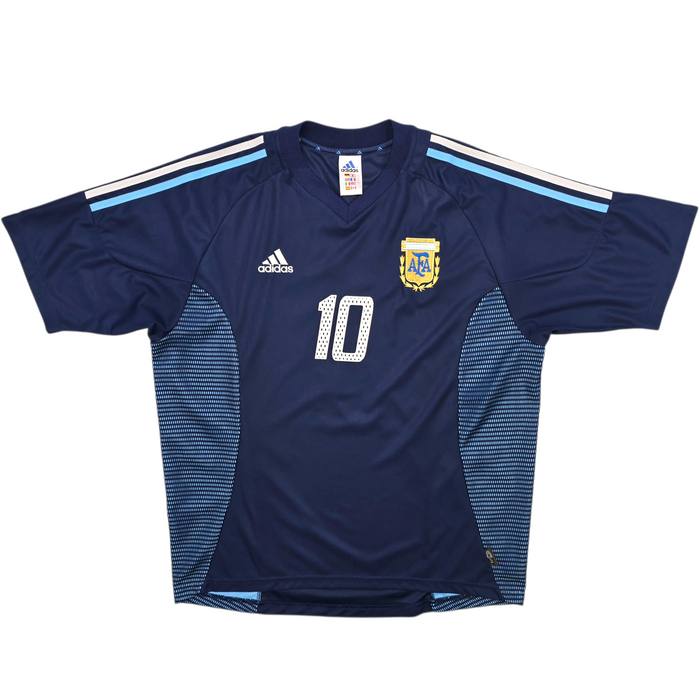 2002/04 Argentina Away Football Shirt (L) Adidas #10