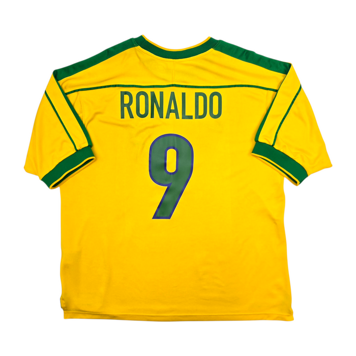 1998/00 Brazil Home Football Shirt (2XL) Nike #9 Ronaldo