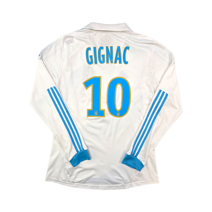 2011/12 Olympique Marseille Home Football Shirt (L) Adidas #10 Gignac